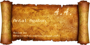 Antal Agaton névjegykártya